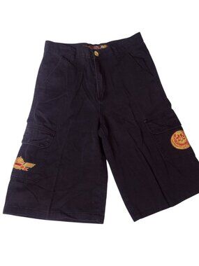 Vintage Royal Republic Mens Cargo Shorts 29x15 Streetwear Skater Black Patch Y2K